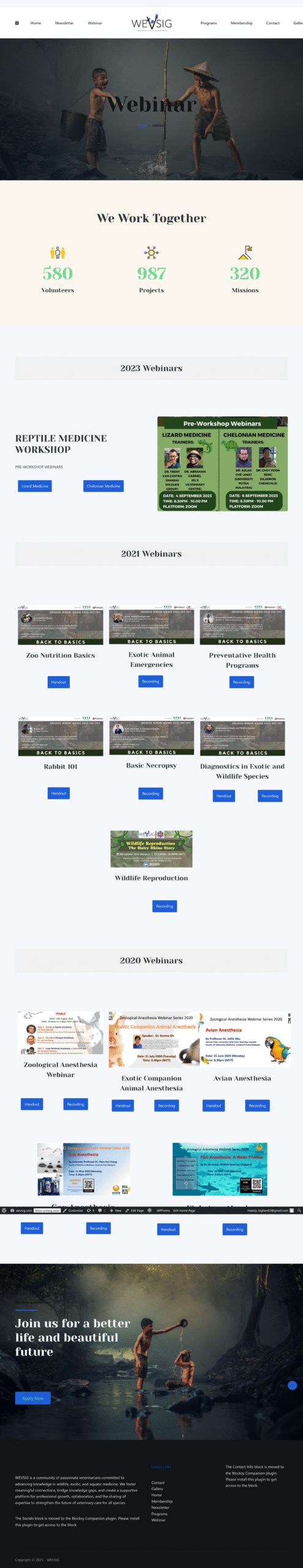 Admin and structure screenshot